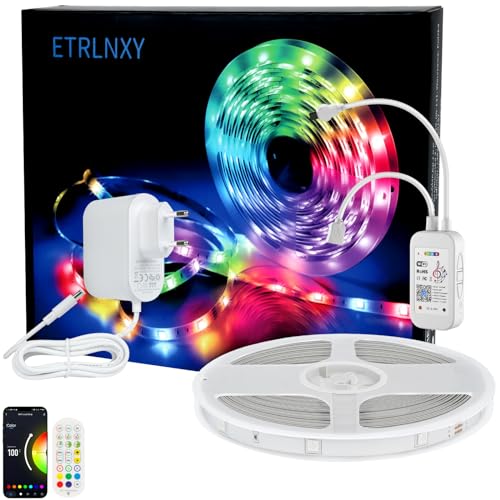 WiFi LED Strip 15m, LED Band RGB LED Stripes Fairy Lights Musik Syncing,Tuya App Arbeitet mit Alexa,Google Assistant, LED Strips DIY Benutzerdefinierter Szenenmodus Schlafzimmer Küche Zuhause Partei von ETRLNXY