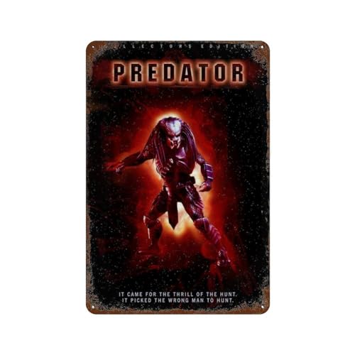 ETRVBDUB Filmposter "Predator", Wanddekoration, Kunst, Metallblechposter, moderne Bar-Dekorationen, 30 x 20 cm von ETRVBDUB