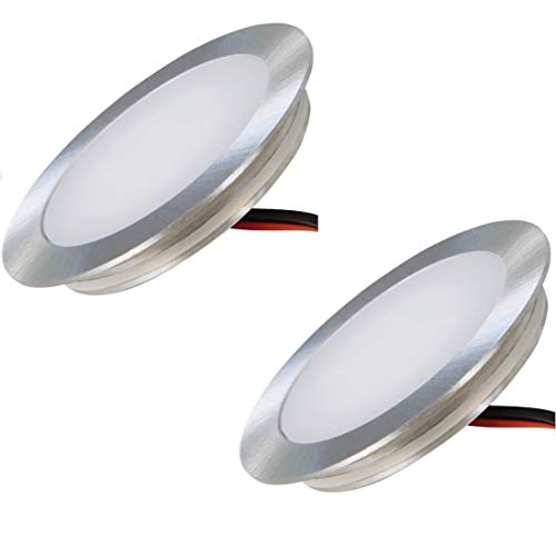 ETT Distribution GmbH 12V LED Bodenstrahler Ultra flach 2 x 0.5W Wandeinbauleuchten Tom 3000K Rund IP67 Einbauspots Trittfest Begehbar Lochausschnitt: 46mm ETT Distribution GmbH 12V LED Bodenstrahler Ultra flach 2 x 0.5W Wandeinbauleuchten Tom 3000K Rund IP67 Einbauspots Trittfest Begehbar Lochausschnitt: 46mm von ETT Distribution GmbH
