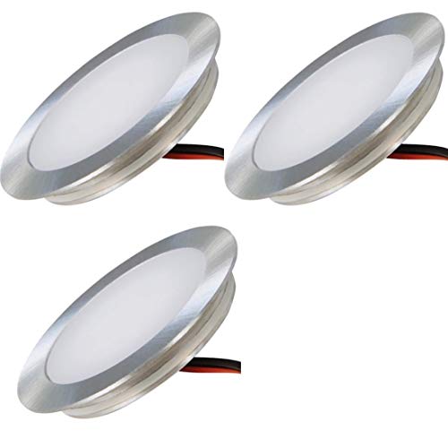 ETT Distribution GmbH 12V LED Bodenstrahler Ultra flach 3 x 0.5W Wandeinbauleuchten Tom 3000K Rund IP67 Einbauspots Trittfest Begehbar Lochausschnitt: 46mm ETT Distribution GmbH 12V LED Bodenstrahler Ultra flach 3 x 0.5W Wandeinbauleuchten Tom 3000K Rund IP67 Einbauspots Trittfest Begehbar Lochausschnitt: 46mm von ETT Distribution GmbH