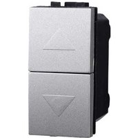 ETTROIT Doppeltaster 1P+1P NO Auf und Ab, kompatibel mit Bticino Livinglight Tech, Farbe Grau – LG1202 von ETTROIT