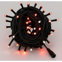 ETTROIT 100 LED-Lichterkette, 10 m, rotes Licht, schwarzes Kabel, IP65, ausziehbar, weißer Blitzeffekt, Weihnachtsgirlande, Geschäfte, Balkon von ETTROIT