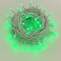 ETTROIT 100er LED-Lichterkette, 10 m, grünes Licht, weißes Kabel, IP65, ausziehbar, Blitzeffekt, Weihnachtsgirlande, Geschäfte, Weihnachtsbalkon von ETTROIT