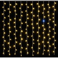 ETTROIT 200 LED Lichterkette, 2M, gelbes Licht, weißes Kabel, IP65, ausziehbar, Blitzeffekt, mit 2 Meter gleichmäßigen Drähten, Weihnachtsgirlande, von ETTROIT