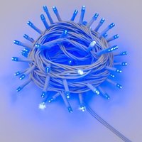 ETTROIT 300 LED-Lichterkette, 30 m, blaues Licht, weißes Kabel, IP65, ausziehbar, Blitzeffekt, Weihnachtsgirlande, Geschäfte, Balkon von ETTROIT