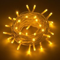 ETTROIT 300 LED-Lichterkette, 30 m, gelbes Licht, weißes Kabel, IP65, ausziehbar, Blitzeffekt, Weihnachtsgirlande, Geschäfte, Weihnachtsbalkon von ETTROIT