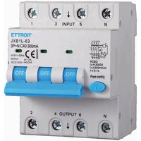 ETTROIT JX264068 Differentialschutzschalter 3P+N 40A 300mA 380V-6KA KLASSE A ETTROIT JX264068 Differentialschutzschalter 3P+N 40A 300mA 380V-6KA KLASSE A von ETTROIT