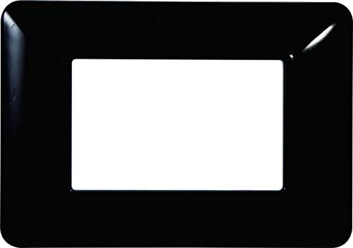 ETTROIT Technologie-Platte, kompatibel mit Serie BTICINO Matrix 2-3-4-6 verschiedenen Farben (3 Module, Schwarz), MT83302 von ETTROIT