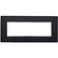 Ettroit - Kompatible Abdeckrahmen Bticino Matix 6 module Glas Schwarz Farbe - Schwarz von ETTROIT