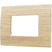 Ettroit - Kunststoffplatte 3P Helles Holz Farbe Venus Serie Kompatibel mit Vimar Arke VA83304 von ETTROIT