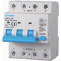 Ettroit - Fehlerstrom-Schutzschalter 3P+N 20A 30mA 380V-6KA class a Ettroit - Fehlerstrom-Schutzschalter 3P+N 20A 30mA 380V-6KA class a von ETTROIT