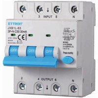 Fehlerstrom-Schutzschalter 3P+N 50A 30mA 380V-6KA class a Fehlerstrom-Schutzschalter 3P+N 50A 30mA 380V-6KA class a von ETTROIT