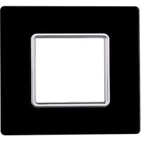 Kompatible Abdeckrahmen Bticino Matix 2 module Glas Schwarz Farbe - Schwarz von ETTROIT