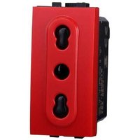 Italienische Steckdose kompatible Bticino Livinglight 2P+T 10/16A Rot Farbe von ETTROIT