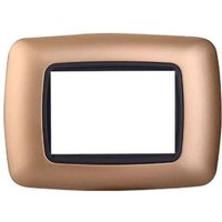 Kompatible Abdeckrahmen Bticino Livinglight 3 module konvexer Kunststoff gold Farbe von ETTROIT