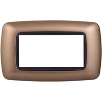 Kompatible Abdeckrahmen Bticino Livinglight 4 module konvexer Kunststoff gold Farbe von ETTROIT