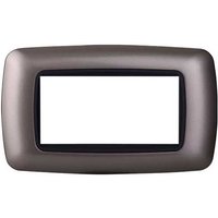 Kompatible Abdeckrahmen Bticino Livinglight 4 module konvexer Kunststoff titan Farbe von ETTROIT