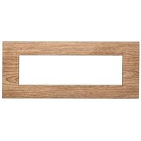 Kompatible Abdeckrahmen Bticino Livinglight 7 module quadratischer Kunststoff helles Holz Farbe von ETTROIT