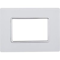 Ettroit - Kompatible Abdeckrahmen Bticino Matix 3 module Glas weiße Farbe von ETTROIT