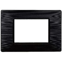 Kompatible Abdeckrahmen Vimar Plana 3 module kunststoff satiniert schwarz farbe Ettroit EV85314 von ETTROIT