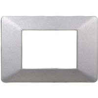 Kompatible Abdeckrahmen Vimar Plana 3 module kunststoff silber farbe Ettroit EV83306 von ETTROIT