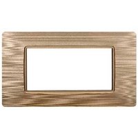 Kompatible Abdeckrahmen Vimar Plana 4 module kunststoff satiniert Gold farbe Ettroit EV85411 von ETTROIT