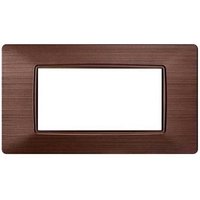 Kompatible Abdeckrahmen Vimar Plana 4 module kunststoff satiniert bronze farbe Ettroit EV85410 von ETTROIT