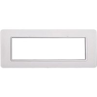 Kompatible Abdeckrahmen Vimar Plana 7 module Glas weiß Farbe von ETTROIT