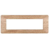 Kompatible Abdeckrahmen Vimar Plana 7 module kunststoff helles Holz farbe Ettroit EV83704 von ETTROIT
