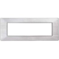 Kompatible Abdeckrahmen Vimar Plana 7 module kunststoff satiniert silber farbe Ettroit EV85615 von ETTROIT