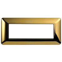 Kompatible Abdeckrahmen Bticino Matix 6 module Kunststoff gold glänzend Farbe - Goldfarben von ETTROIT