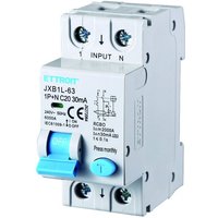 Lebenserhaltender differenzmagnetothermischer schalter für din schiene 2 module 1P+N 20A C20 240V 30mA 6KA class a Lebenserhaltender differenzmagnetothermischer schalter für din schiene 2 module 1P+N 20A C20 240V 30mA 6KA class a von ETTROIT