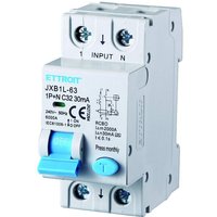 Lebenserhaltender differenzmagnetothermischer schalter für din-schiene 2 module 1P+N 32A C32 240V 30mA 6KA class a von ETTROIT