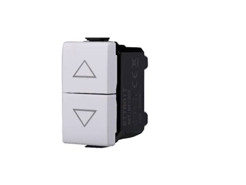 Module Schalter Shucko USB Dimmknopf kompatibel mit Bicino Matrix (Doppeltastenmodul, 1P + 1P 10A 250V Weiß) von Ettroit