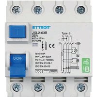 Reiner rcd 4P 25A 30mA curve b 6KA ac/dc 380V von ETTROIT