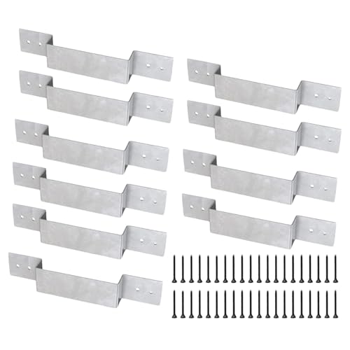 ETUCYNG 10 Stück Zaunpfostenhalterungen, Zaunpfosten, Sicherheitshalterungen, verzinkte Pfosten, inklusive Befestigungsschrauben, Anti-Rassel-Banging für Beton- oder Holzpfosten ETUCYNG 10 Stück Zaunpfostenhalterungen, Zaunpfosten, Sicherheitshalterungen, verzinkte Pfosten, inklusive Befestigungsschrauben, Anti-Rassel-Banging für Beton- oder Holzpfosten von ETUCYNG