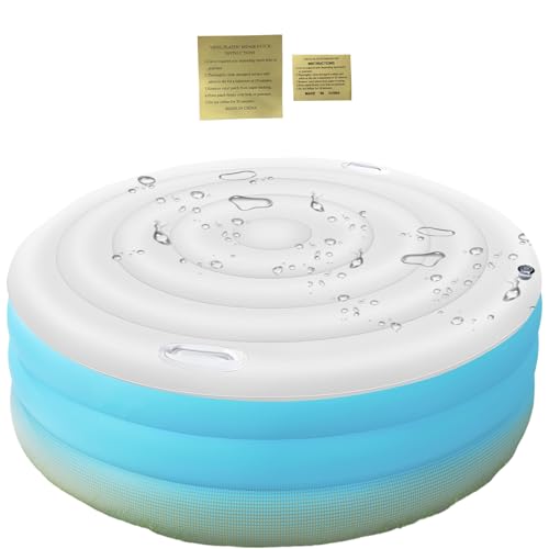 ETUCYNG 160 cm Whirl Pool Deckel Aufblasbare Whirl-Pool Abdeckung PVC Thermoabdeckung Für Whirl-Pool Mit Griff Schnelles Und Einfaches Aufblasen Und Entleeren Winddichter Regenfester Abdeckungsschutz von ETUCYNG