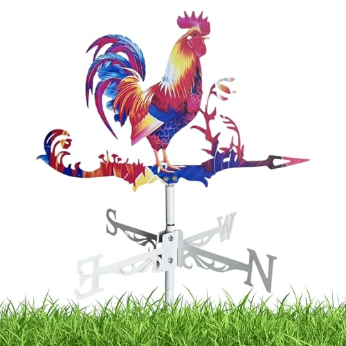 ETUCYNG 65 X 36 cm Wetterfahne Hahn Wetterhahn Bunten Tieren Weathervane Metallhahn Wetterfahne Zur Wettervorhersage Für Tiere Im Freien Für Dach Gartenhaus Oder Zaun ETUCYNG 65 X 36 cm Wetterfahne Hahn Wetterhahn Bunten Tieren Weathervane Metallhahn Wetterfahne Zur Wettervorhersage Für Tiere Im Freien Für Dach Gartenhaus Oder Zaun von ETUCYNG