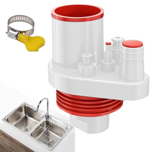 ETUCYNG Abflussrohr für Waschbecken, Sanitär-Set für Waschbecken, Abwasseraufsätze für Wohnmobil, Gewerbe, Wohnung, Waschküche, Keller, Bodendusche von ETUCYNG