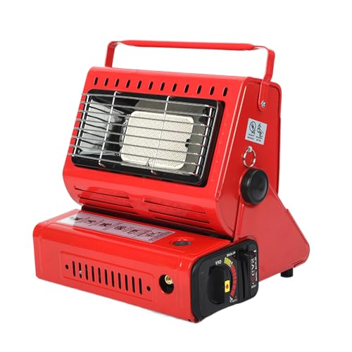 ETUCYNG Campinggasheizer 1.3 KW Kompakter Tragbarer Außenthermometer Keramikplatte Campingheizung Für Camping-Trips Angelerlebnisse Und Terrassenaufenthalte von ETUCYNG