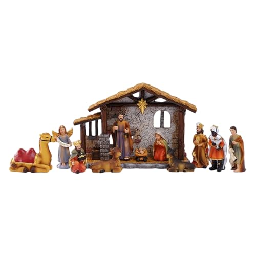 ETUCYNG Christmas Nativity Set Indoor - Krippenfiguren Kleine Figuren Für Weihnachtsdekoration - Weihnachtsdekoration Für Wohnzimmer Garten Büro Schreibtisch Kamin ETUCYNG Christmas Nativity Set Indoor - Krippenfiguren Kleine Figuren Für Weihnachtsdekoration - Weihnachtsdekoration Für Wohnzimmer Garten Büro Schreibtisch Kamin von ETUCYNG
