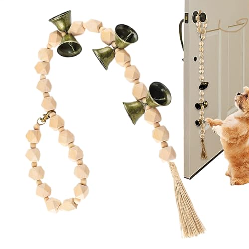 ETUCYNG Dog Go Outside Bell – Hundetöpfchentraining, Türklingel, Seil, Wohnzimmer, Badezimmer, Welpe, Urinierführung, Toilettenglocke mit Perlen, für Camping, Reisen von ETUCYNG
