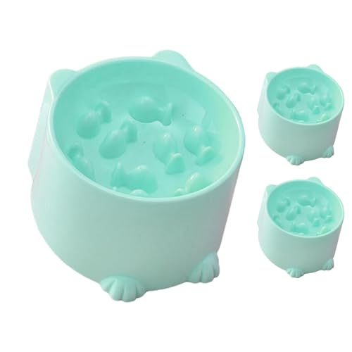 ETUCYNG Erhöhter Futternapf für Katzen, Anti-Erbrochenes, langsames Fressen, auslaufsicherer Katzennapf, erhöht, glattes und sicheres Katzenzubehör für Tierliebhaber von ETUCYNG