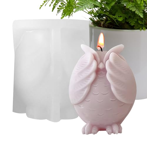 ETUCYNG Eulen-Kerzenform, flexible Silikonform, antihaftbeschichtet, für Schokolade, Gips, Harz, Handwerk, Heimdekoration ETUCYNG Eulen-Kerzenform, flexible Silikonform, antihaftbeschichtet, für Schokolade, Gips, Harz, Handwerk, Heimdekoration von ETUCYNG