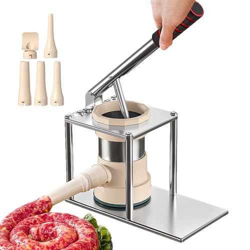 ETUCYNG Fleischwurstfüller Edelstahl 304 Wurstmaschine Fleischfüller Für Wurst Manuelle Wurstfüllmaschine WurstfüLler Manuell Einfach Zu Bedienen Und Zu Warten Für Selbstgemachte Wurst von ETUCYNG