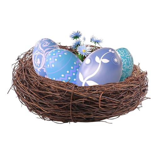 ETUCYNG Gefälschtes Vogelnest, Ostern Vogelnest Warm Atmungsaktiv Künstliches Vogelnest Vogelnest Haus Handwerk Gefälschte Vögel Ornament für Holz Fenster Zuhause von ETUCYNG