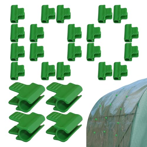 ETUCYNG Gewächshaus Clips - 100 Stück Gewächshaus Halterungen - Befestigungsclips für Abdeckung Rahmenrohr Netz Tunnel Winterbepflanzung Garten Gartenarbeit von ETUCYNG