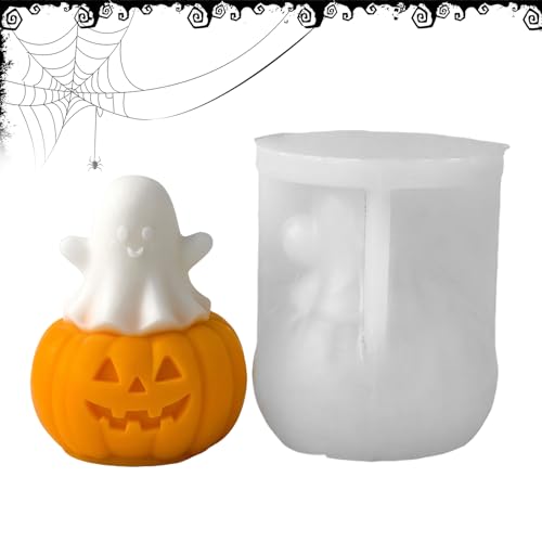 ETUCYNG Halloween-Silikonform | Halloween-Geist hält Kürbis, Epoxidharz, Mehrzweck-Bastelhilfe für Muffins, Dessert, Zement, Schokolade, Seife, Wachs, Kerzen, Ton ETUCYNG Halloween-Silikonform | Halloween-Geist hält Kürbis, Epoxidharz, Mehrzweck-Bastelhilfe für Muffins, Dessert, Zement, Schokolade, Seife, Wachs, Kerzen, Ton von ETUCYNG