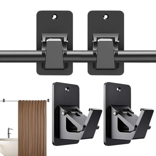 ETUCYNG Halterungen für Gardinenstangen, Badezimmer-Fensterstangenhalter, ohne Nagel, für Badezimmer, Wohnung, Schlafsaal, Küche, Dusche, Balkon von ETUCYNG
