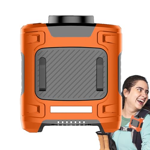 ETUCYNG Hüftklemmventilator,Aufladbarer Klemmventilator Für Kleidung Mit LED Licht - 5000 mAh Ausrüstung Für Reisen Fitness Garten Arbeit von ETUCYNG